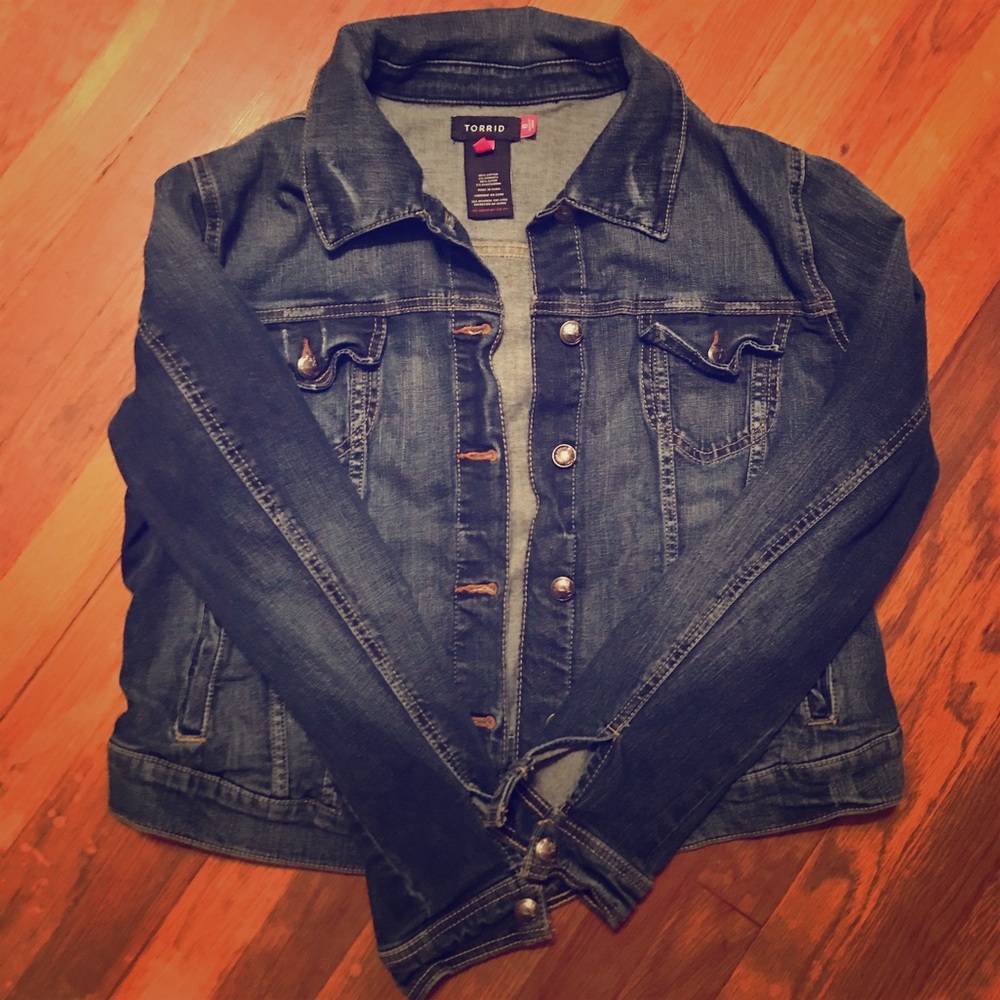 Torrid dark wash jean jacket